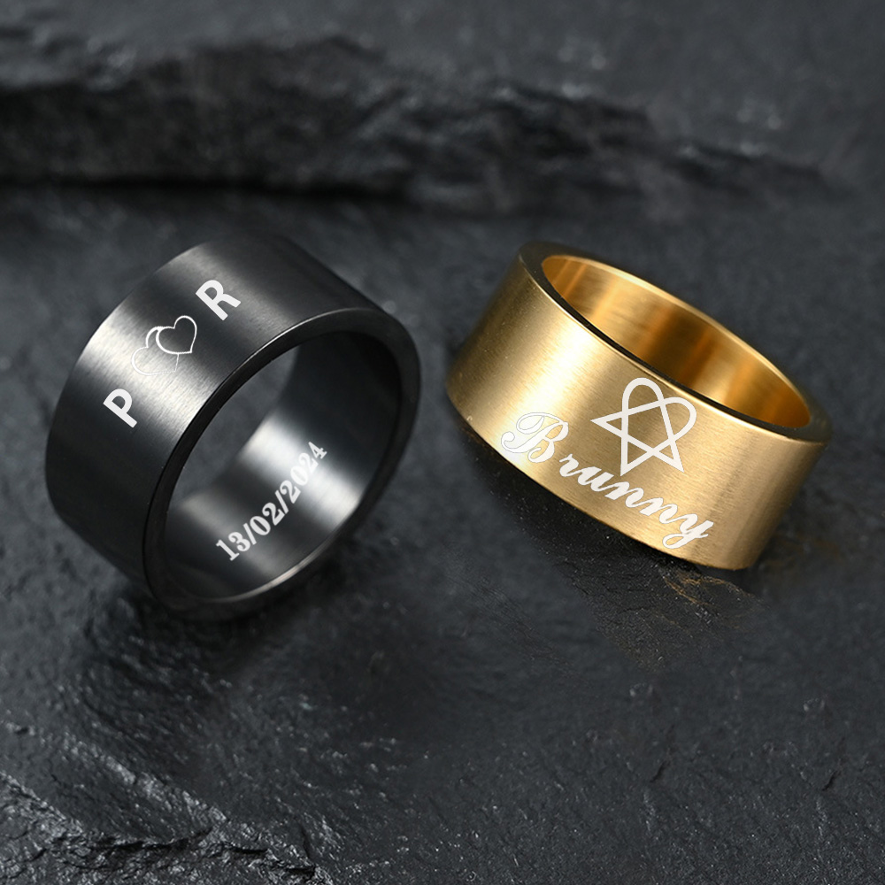 Vintage Fashion Rings For Women - خاتم زفاف مخصص من الفولاذ المقاوم