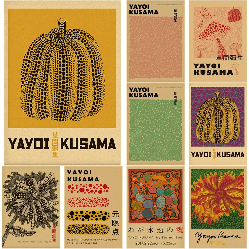 Yayoi Kusama معرض المشارك اليق - مراجعة Vintage Fashion Wallpaper وسعره