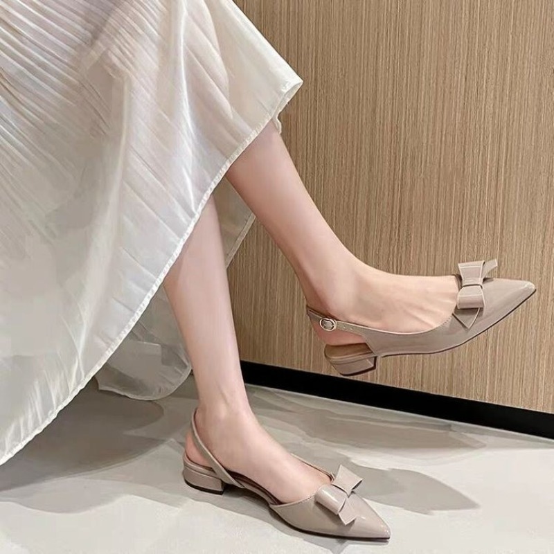 صندل نسائي كلاسيكي فرنسي بمقدم - مراجعة Vintage And Modern Fashion وسعره