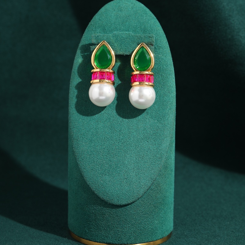 أقراط زجاجية خضراء عتيقة الطرا - مراجعة Vintage Fashion Jewelry Brands وسعره