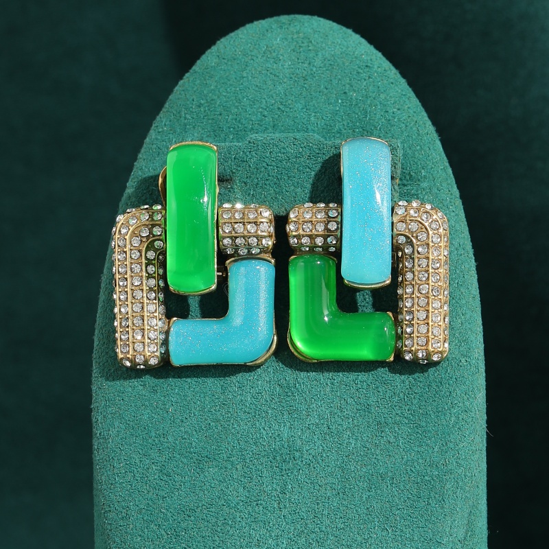 أقراط زجاجية زرقاء عتيقة بتصمي - مراجعة Vintage Fashion Jewelry Brands وسعره