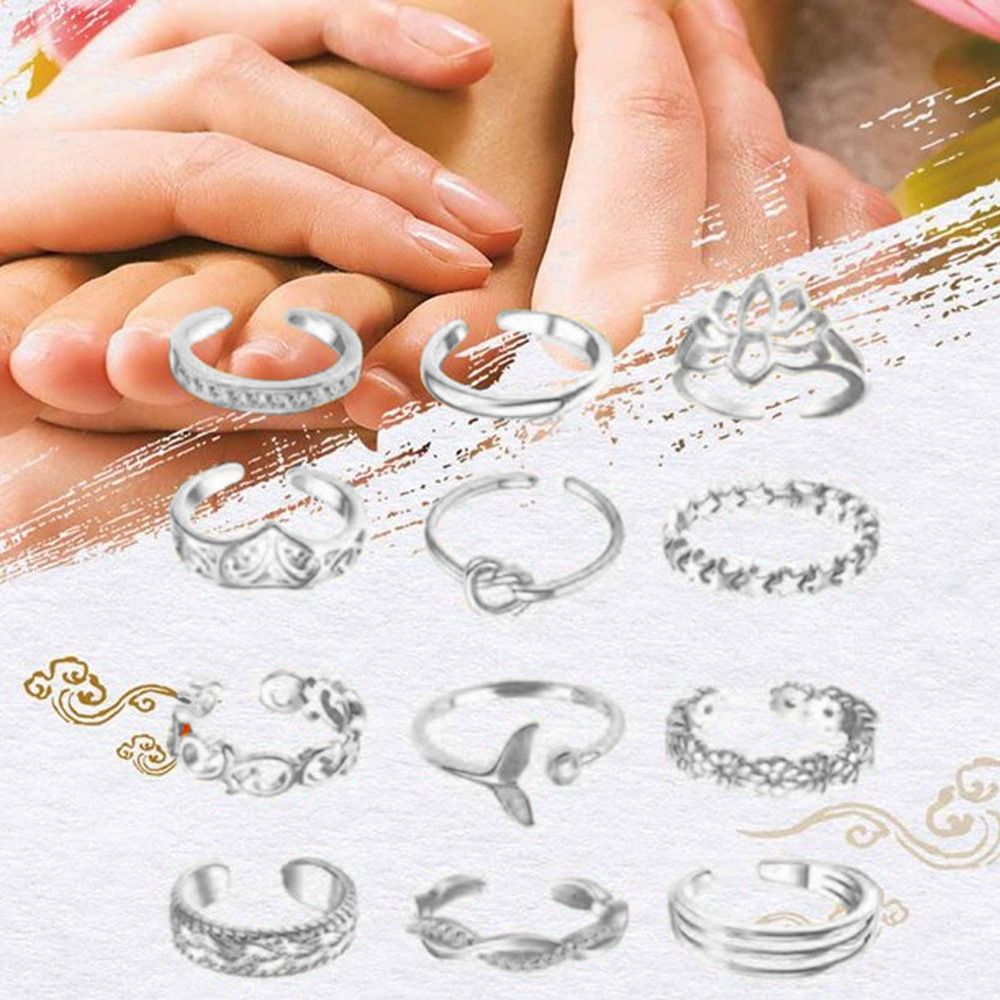 خاتم قدم نسائي من سبيكة معدنية - مراجعة Vintage Fashion Rings For Women وسعره