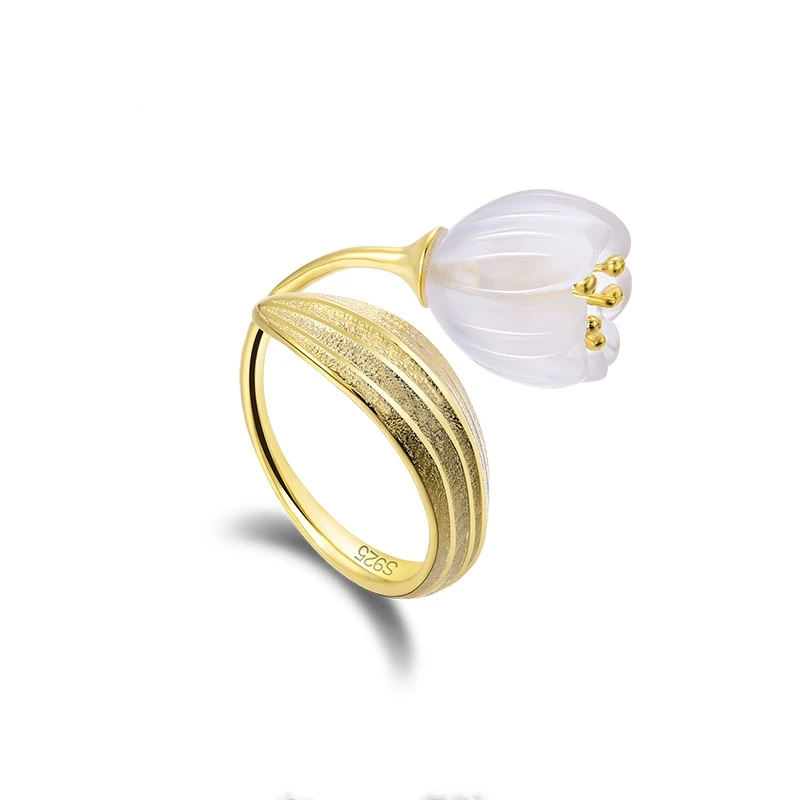 حلقات ذهبية اللون لفتح أوراق ز - مراجعة Vintage Fashion Rings For Women وسعره