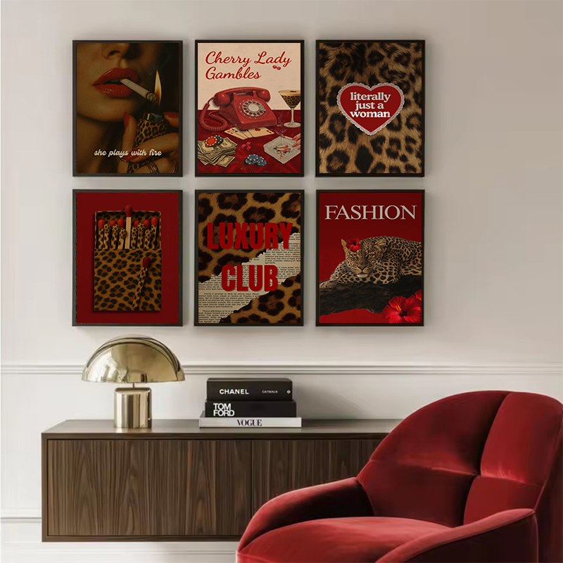 لوحة فنية جدارية بتصميم صندوق  - مراجعة Vintage Vogue Fashion Poster وسعره