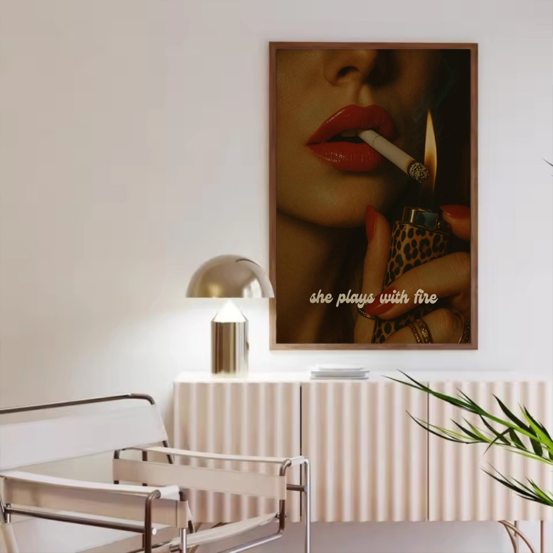 لوحة فنية جدارية بتصميم صندوق  - مراجعة Vintage Vogue Fashion Poster وسعره